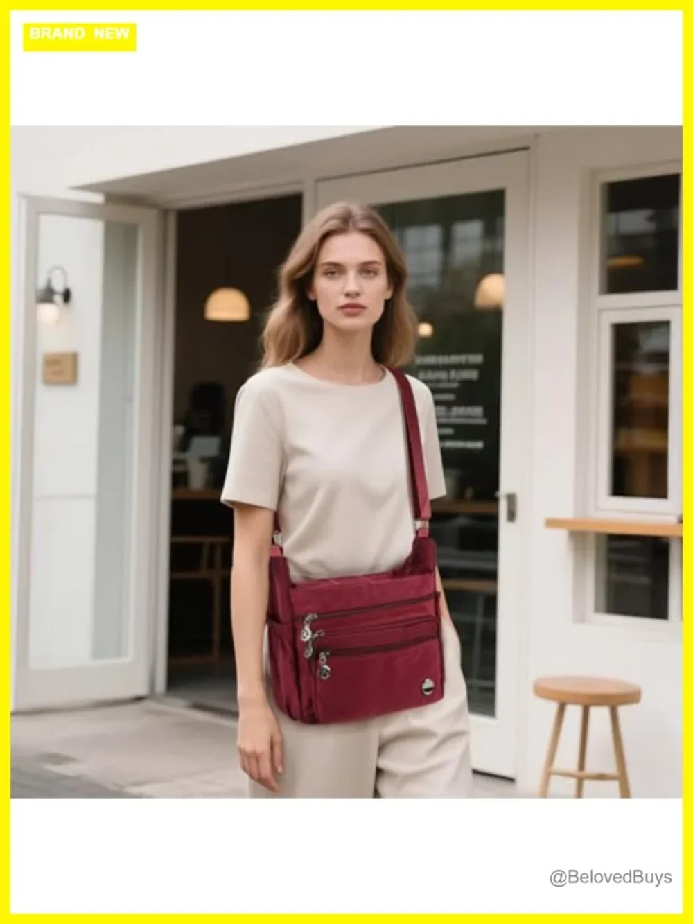 Crossbody Bag with Multiple Pockets, Shoulder Handbag, Tote Satchel, Fashion